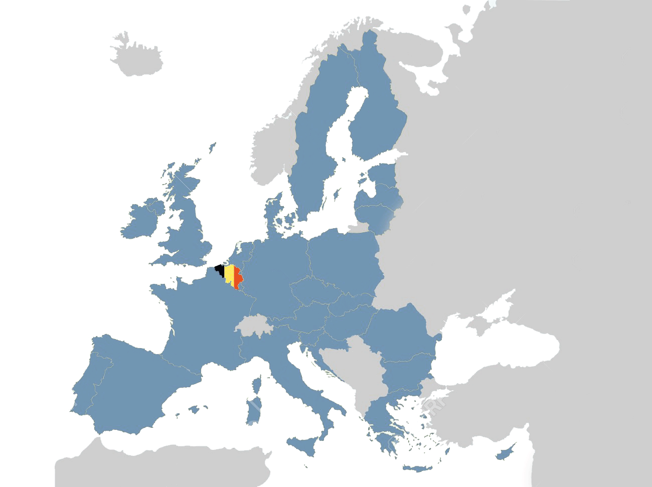 la belgique carte europe - Image